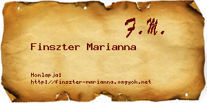 Finszter Marianna névjegykártya